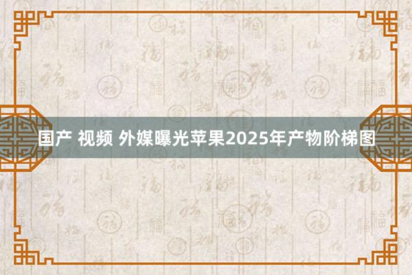 国产 视频 外媒曝光苹果2025年产物阶梯图