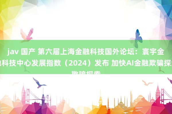 jav 国产 第六届上海金融科技国外论坛：寰宇金融科技中心发展指数（2024）发布 加快AI金融欺骗探索