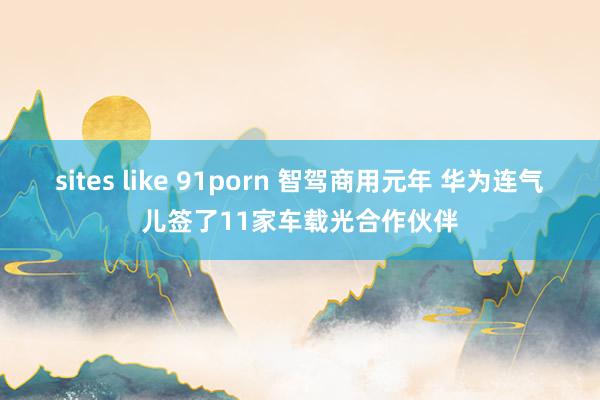 sites like 91porn 智驾商用元年 华为连气儿签了11家车载光合作伙伴