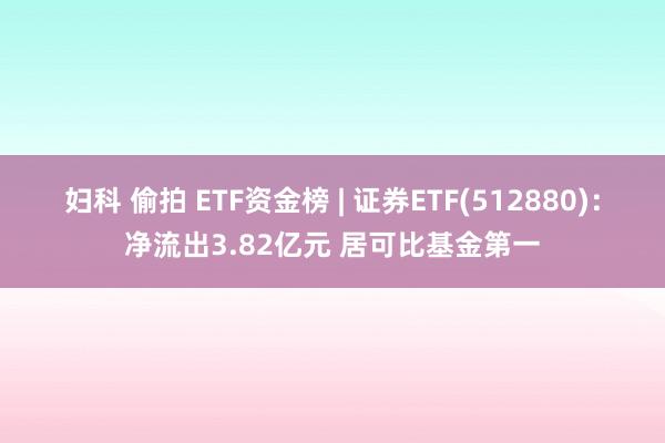 妇科 偷拍 ETF资金榜 | 证券ETF(512880)：净流出3.82亿元 居可比基金第一