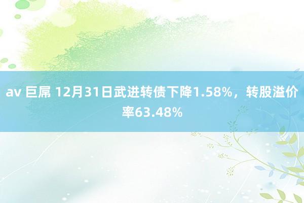 av 巨屌 12月31日武进转债下降1.58%，转股溢价率63.48%