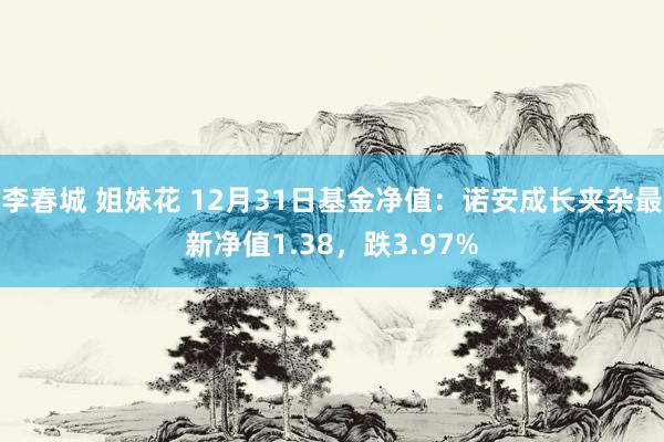 李春城 姐妹花 12月31日基金净值：诺安成长夹杂最新净值1.38，跌3.97%