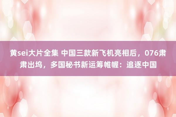 黄sei大片全集 中国三款新飞机亮相后，076肃肃出坞，多国秘书新运筹帷幄：追逐中国