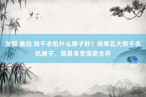 女同 偷拍 烘干衣机什么牌子好？保举五大烘干衣机牌子，简易享受简易生存