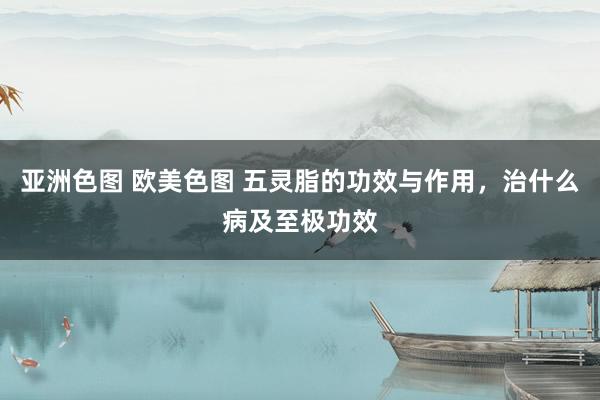 亚洲色图 欧美色图 五灵脂的功效与作用，治什么病及至极功效