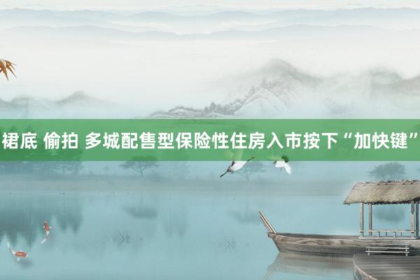 裙底 偷拍 多城配售型保险性住房入市按下“加快键”