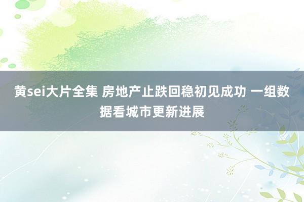 黄sei大片全集 房地产止跌回稳初见成功 一组数据看城市更新进展