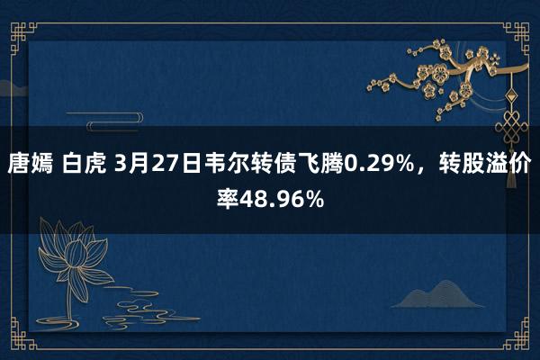 唐嫣 白虎 3月27日韦尔转债飞腾0.29%，转股溢价率48.96%