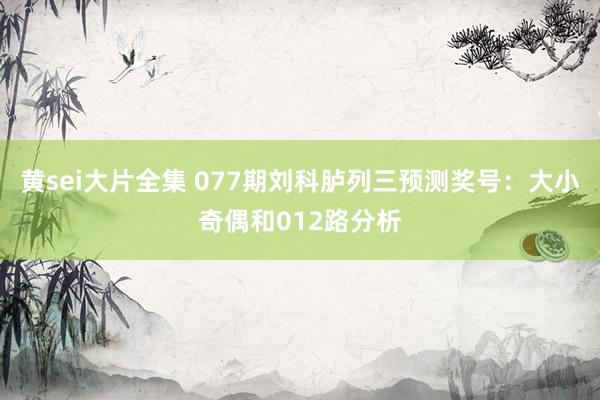 黄sei大片全集 077期刘科胪列三预测奖号：大小奇偶和012路分析